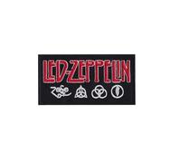 Écusson brodé rouge argenté à LED Zeppelin thermocollant accessoire