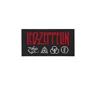 Écusson brodé rouge argenté à LED Zeppelin thermocollant accessoire souvenir