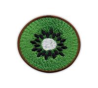 Écusson brodé Slice of Kiwi - Green and Healthy Fruit - Iron on / Heat Seal Back