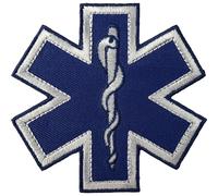 Écusson brodé Star of Life à thermocoller ou à coudre pour ambulanciers médicaux