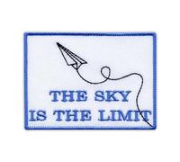 Écusson brodé « The Sky is The Limit » au dos autocollant