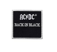 Écusson brodé thermocollant ACDC Back in Black - Accessoire souvenir