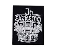 Écusson brodé thermocollant avec inscription en anglais « In Extremo Moonshiner Middle Ages »