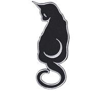 Écusson brodé thermocollant et/ou a coudre - chat lune tarot