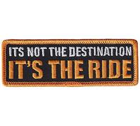 Écusson brodé thermocollant et/ou a coudre - it's not the destination ride