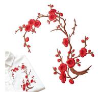 Écusson brodé thermocollant floral de prunier Jean Applique