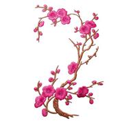 Écusson brodé thermocollant floral de prunier Jean Applique