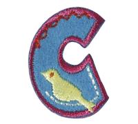 Écusson brodé thermocollant Lettre C 3 cm