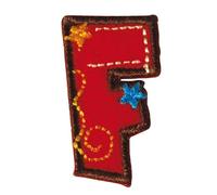 Écusson Brodé Thermocollant Lettre F 3 Cm