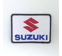 Écusson brodé thermocollant logo Suzuki Sport Car Racing Blanc