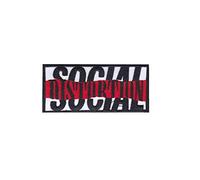 Écusson brodé thermocollant Social Distortion Rouge Noir Accessoire Souvenir