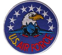 Écusson brodé United States Air Force à repasser ou à coudre - ELLU - 1 pièce - Ronde - Patch cousu - patch - Militaire - 7.3 cm - Coton - iron-on