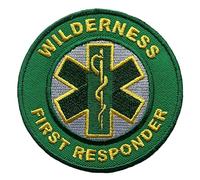 Écusson brodé Wilderness First Responder (7,6 cm) à repasser ou à coudre pour veste, sac, sac à dos