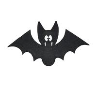 Écusson chauve-souris vampire noir à repasser ou à coudre - Thermocollant brodé pour vêtements - Dimensions : 11,2 x 6,2 cm