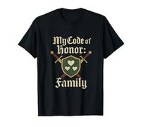 Écusson de Famille - Motif Chevalier Gothique - Code d'honneur T-Shirt