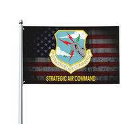 Écusson De L'Emblème Du Commandement Stratégique Drapeaux De Jardin Durable Drapeau De Jardin Suspendre Bannière Cour 90X150Cm Pour Ferme Clubs Accessoires