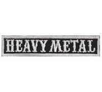 Écusson de motard Heavy Metal à coudre, thermocollant, en cuir, pour tous les tissus, écussons à repasser - 100 x 20 mm