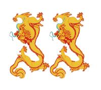 Ecusson Dragon,Dragon Chinois,Couture,Ecusson brodé,Grands écussons pour vestes,Paches