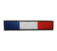 Écusson Drapeau Français Patch Thermocollant Bleu Blanc Rouge 2,6x13cm