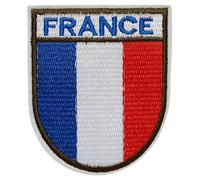 Écusson Drapeau Français Patch Thermocollant Bleu Blanc Rouge 7,9x6,8cm