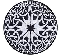 Écusson du nœud infini celtique avec broderie - Patch symbole viking à thermocoller ou à coudre pour tous les tissus - 90x90mm