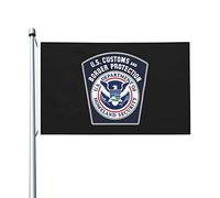 Écusson Du Service Des Douanes Et De La Protection Des Frontières Des États-Unis Drapeaux Décoratif Durable Garden Flag Avec Œillets Bannière Pour Porche Extérieure Pelouse 90X150 Cm