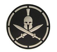 Écusson en PVC pour casque Spartan Noir (SWAT))