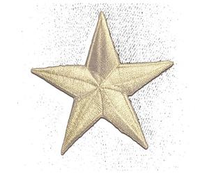 Ecusson - étoile - plusieurs couleurs sélectionnables - 7,5 x 7,5 cm - by catch-the-patch® patches brode appliques embroidery thermocollant, Farbvariante:blanc