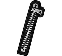 Écusson Fermeture Éclair Patch Thermocollant Zipper à thermocoller transfert zip à coller au fer repasser applique rectangle glissière brodé à coudre bonnet casquette tshirt vêtement 10,2x3,2cm