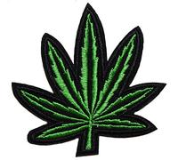 ecusson Feuille Cannabis Marijuana Rasta Jamaique Reggae thermocollant 8x8cm patche Badge