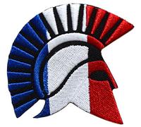 ecusson france francais drapeau casque opex tap soldat spartan 7x6,5cm legion thermocollant