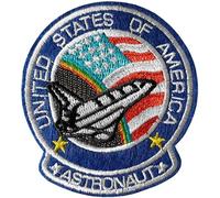 Écusson Fusée Navette Spatiale Patch Thermocollant Astronaute USA | Badge espace, Brodé à coudre, Transfert fer à repasser, 8,2x7,3cm