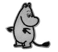 Écusson Hippopotame Patch Thermocollant Animal Badge Dessin Animée à Thermocollé transfert à coller au fer à repasser applique brodé à coudre réparation vêtement tshirt sac à dos bébé enfant 7,3x7,2cm
