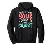 Écusson Humoristique « First I'm Sour Then I'm Sweet » pour Enfants Sweat à Capuche