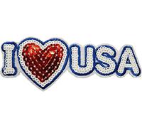 Écusson I Love USA Patch Thermocollant 4,5x12cm