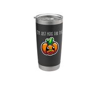 Écusson « I'm Just Here For The Pumpkin » - Motif citrouilles Gobelet isotherme en acier inoxydable double paroi