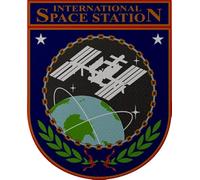 Écusson ISS Emblème Station spatiale internationale thermocollant 7 x 9 cm