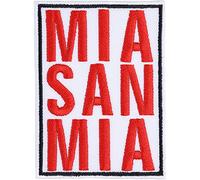 Écusson : Mia san Mia Bayern - Écusson brodé - Motif patriot amusant - Cadeau pour les amateurs de bière - À coudre - Style bavarois - Pour vestes / pantalons en cuir / jeans / sacs - 60 x 80 mm