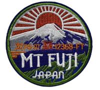 Écusson Mont Fuji 3776m Japon Patch Thermocollant Rond Brodé 6,8cm