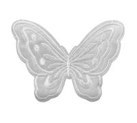 Écusson Papillon Blanc Patch Thermocollant Animal Badge à Thermocollé transfert insecte à coller fer à repasser applique brodé à coudre personnalisation vêtement t-shirt sac à dos 7,8x10,3cm