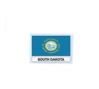 Ecusson Patch Badge Imprime Drapeau Usa Dakota Du Sud
