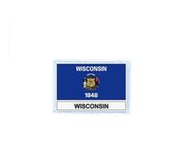 Ecusson Patch Badge Imprime Drapeau Usa Wisconsin Wi