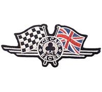 Écusson Patch Badge l'as de trèfle Vintage Moto Cafe Racer brodé-rie thermocollant