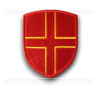 Ecusson patch de Saint Olaf Normandie brodé - Ecusson avec dos scratch et support à coudre fourni - Made in France