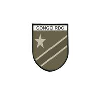 Ecusson Patch Drapeau camo Congo rdc Tactique Imprime Auto-Agrippant
