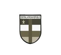 Ecusson Patch Drapeau camo Republique centrafricaine Imprime AutoAgrippant