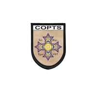 Ecusson Patch Drapeau copte orthodoxe Tactique Imprime Bord Brode Auto-Agrippant