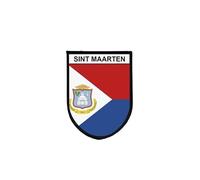 Ecusson Patch Drapeau Saint martin Tactique Imprime Bord Brode Auto-Agrippant