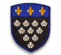 Ecusson patch du Mont Saint Michel brodé - Ecusson Mont Saint Michel avec dos scratch et support à coudre fourni - Made in France
