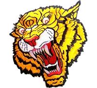 Écusson patch ecusson patches Tigre brodé thermocollant grand modele format 22 cm